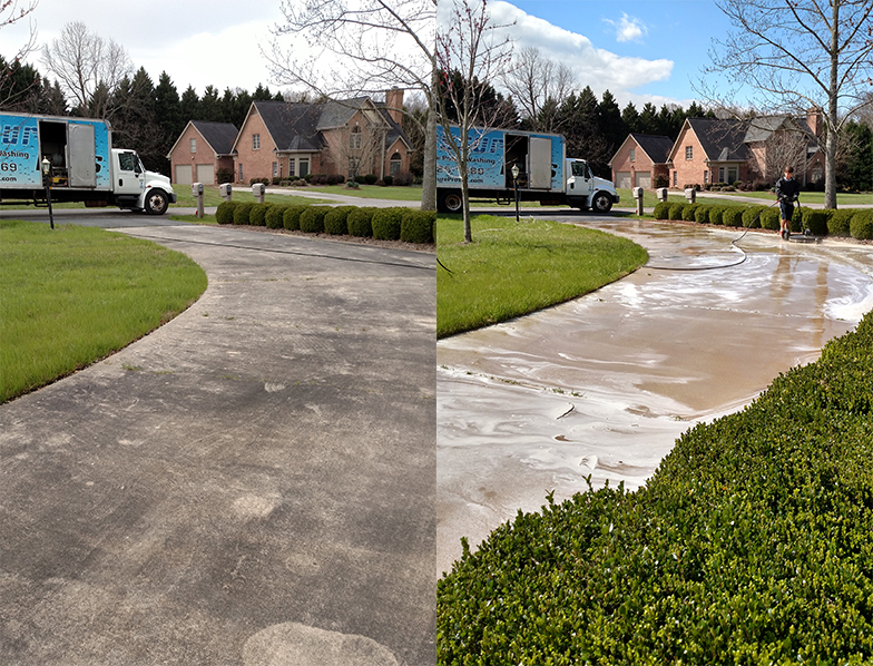 Pressure Pros of the Carolinas | Rock Hill, SC | driveway before and after