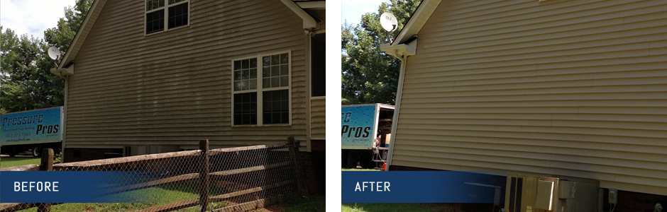 Pressure Pros of the Carolinas | Rock Hill, SC | cleaning exterior of house before and after